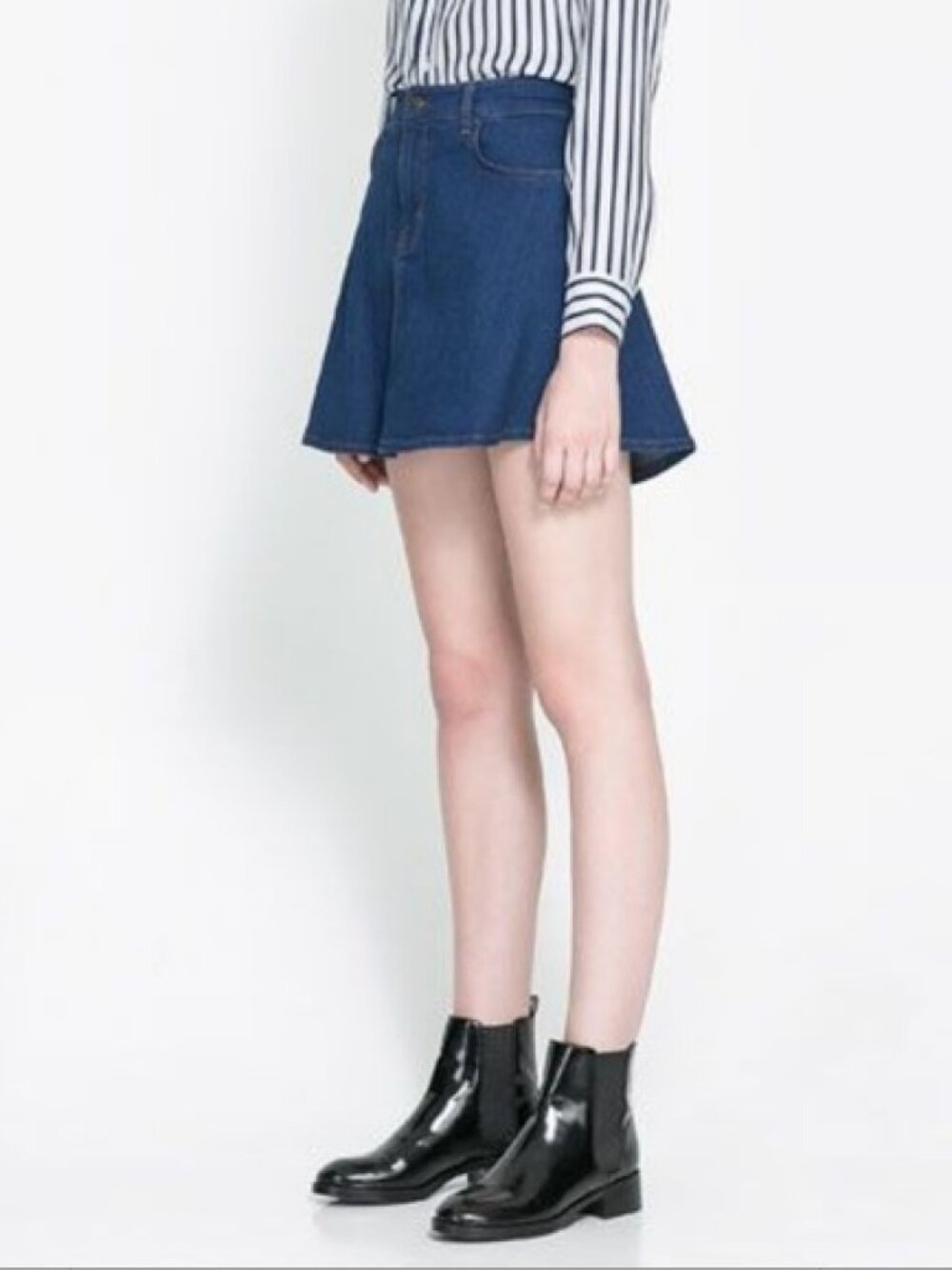 Zara Denim Skater Skirt